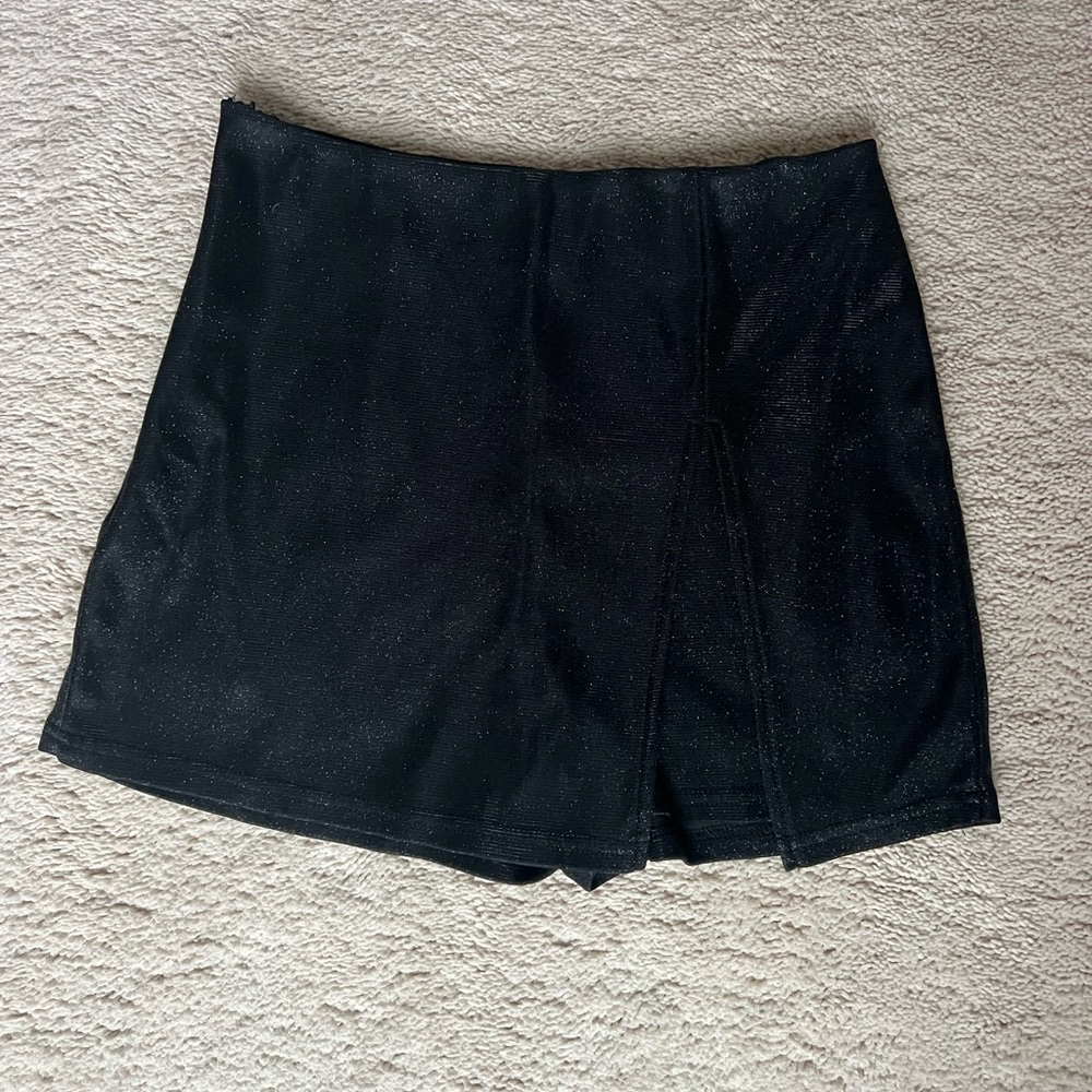 ASOS black shimmer skort